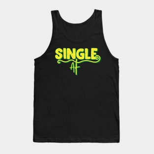 Single Af // Vintage Anti Valentine Design Tank Top